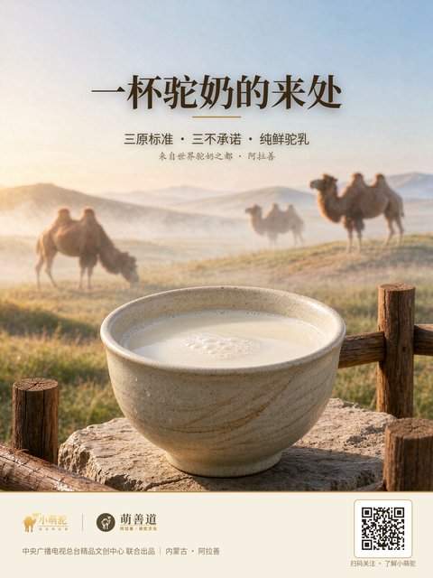 一杯驼奶的来处 · 纯鲜产品海报